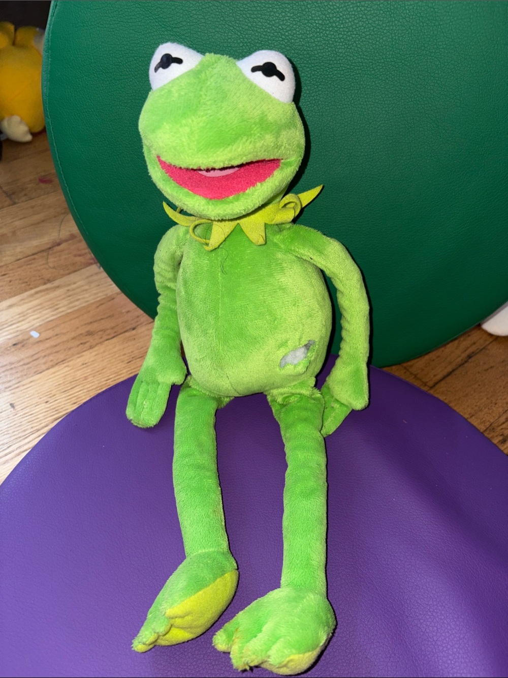 Kermit the Frog TY toy -Green Plush Frog Small Pet Toy - Soft Squeaky Comfort